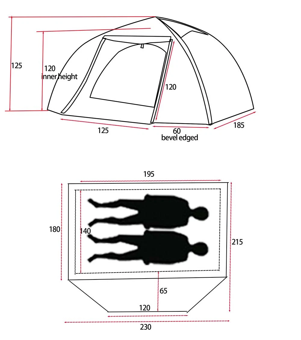 Big Easy Setup Outdoor Hiking Instant Air Tent Camping Inflatable Family Tent