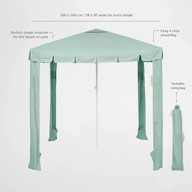 The Premium Seaside Beach Cabana Pacific Play Tents Large Size Beach Canopy Sun Shelter with Side Curtains