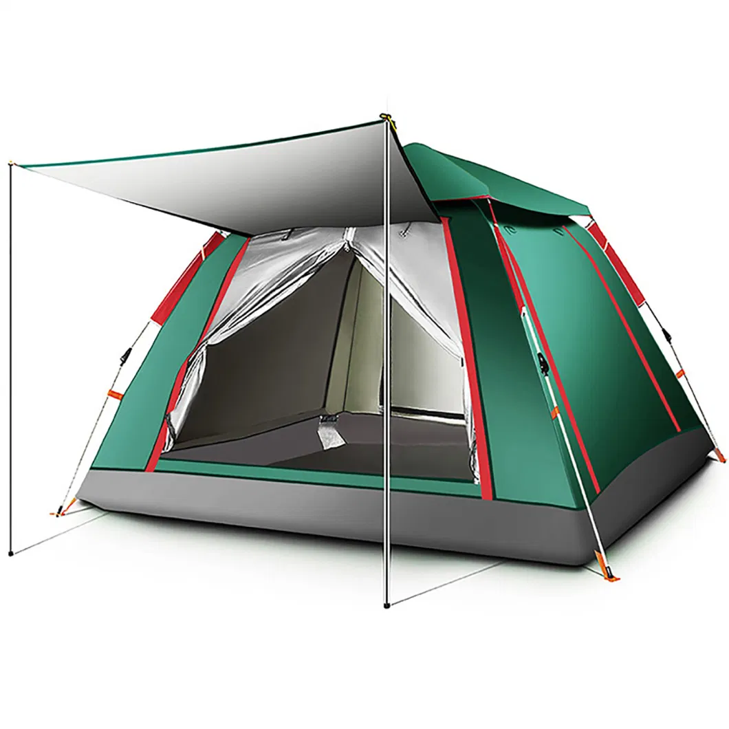 3-4 Person Fully Automatic Double Layer Waterproof Hiking Camping Tent Easy Setup Pop up Self Outdoor Large Family Gazebo Tent Ci24272