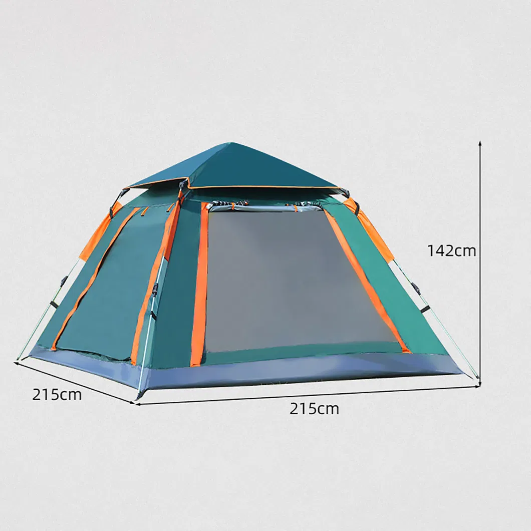 3-4 Person Fully Automatic Double Layer Waterproof Hiking Camping Tent Easy Setup Pop up Self Outdoor Large Family Gazebo Tent Ci24272